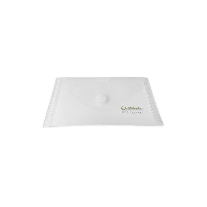 Dosier Sobre Grafoplas Pp Ecoplas Velcro 62X105Mm (Tarjeta) Transparente 10 unidades