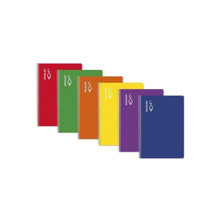 Bloc Escolofi Tapa Dura A4 80H Milimetrado 3X3X16 70G Azul 5 unidades