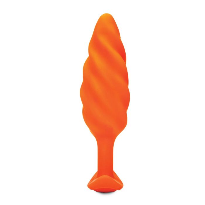 Plug Vibrador Anal B-Vibe Swirl Texture Naranja 4 Plug Vibrador Anal B-Vibe Swirl Texture Naranja 4