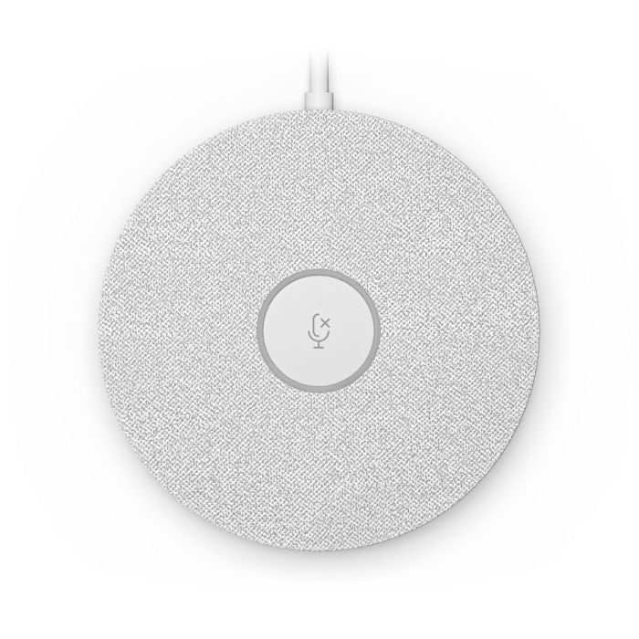 Logitech 952-000038 Rally Mic Pod Micrófono Blanco, Alcance 4.5m, Cancelación de Eco y Ruido 1