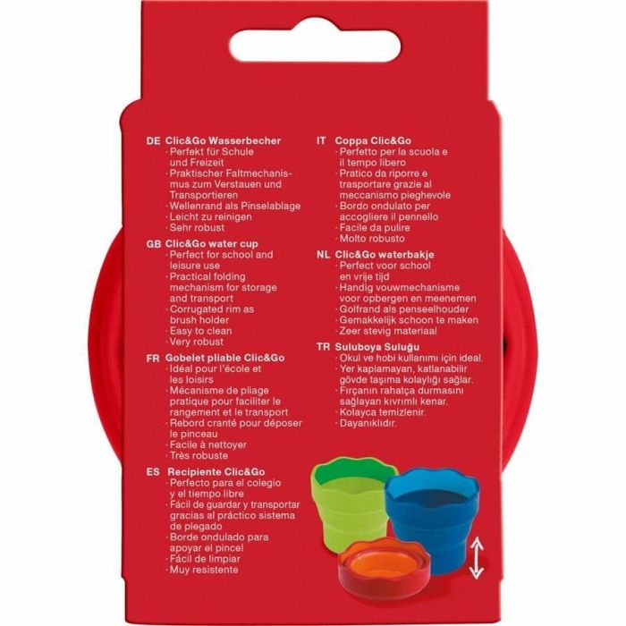 FABER-CASTELL Wasserbecher Clic&Go türkis 6 FABER-CASTELL Wasserbecher Clic&Go türkis 6