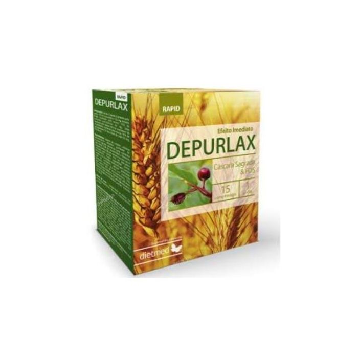 DIETMED Depurlax 15 Comp. Suplemento Cáscara Sagrada y FOS para Limpieza Intestinal