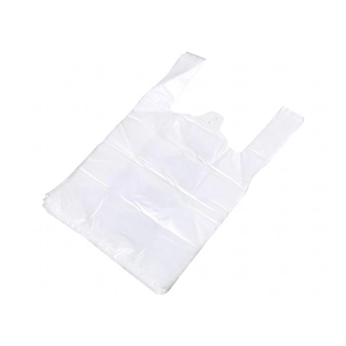 Bolsa camiseta reciclada 70% blanca 50 mc 35x50 cm apta legislacion bolsas 2021 1