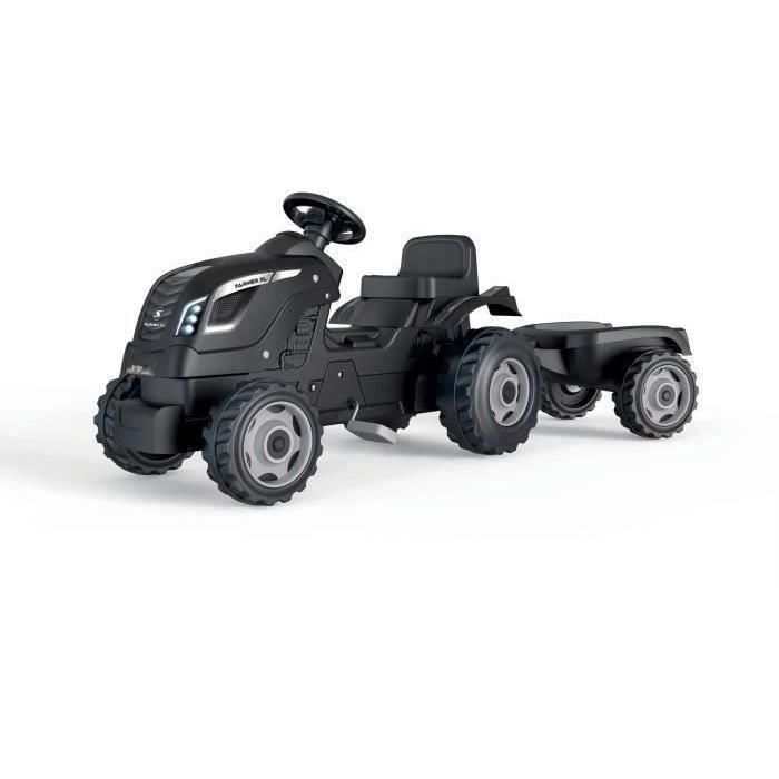 Smoby Farmer XL Pedal Tractor + Trailer - Negro Smoby Farmer XL Pedal Tractor + Trailer - Negro