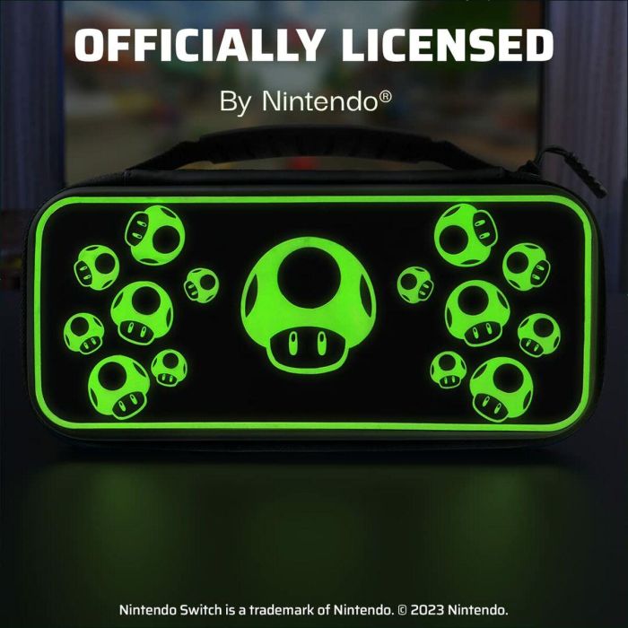 PDP Estuche de transporte PDP 1 UP Glow In The Dark para Nintendo Switch, color negro PDP0708056070076 6 PDP Estuche de transporte PDP 1 UP Glow In The Dark para Nintendo Switch, color negro PDP0708056070076 6