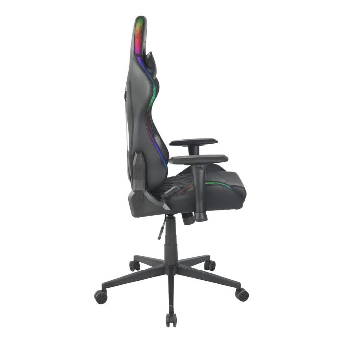 Deltaco Gaming DC410 Silla Gaming Ergonómica, Negro, Respaldo Ajustable 90-180°, Asiento y Respaldo Acolchados, Peso Máx. 120 kg, Altura Máx. 185 cm, Reposabrazos 2D