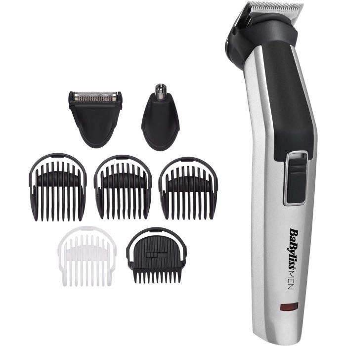 Babyliss MT726E Recortadora de Barba y Corporal Multifunción 8 en 1 de Titanio Inalámbrica 60 min Autonomía y Cabezales Lavables Babyliss MT726E Recortadora de Barba y Corporal Multifunción 8 en 1 de Titanio Inalámbrica 60 min Autonomía y Cabezales Lavables