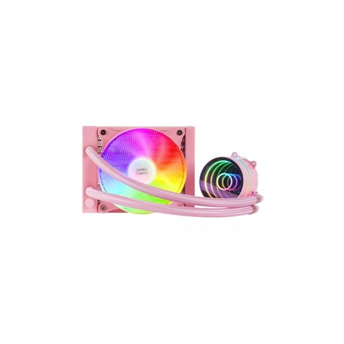 Mars Gaming MLONE120P Kit de Refrigeración Líquida Rosa FRGB 120mm Espejo Infinito 200W TDP Universal para Intel/AMD