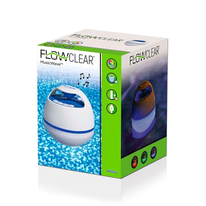 Bestway Altavoz Bluetooth Luz Led Flotante Piscina y Jardin 58700 23