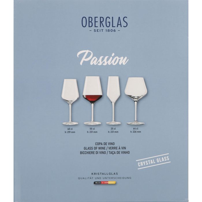 Oberglas Set 6 Copas de Vino "Passion" 55 cl | Alto 23 cm | Vidrio | Ref. 1