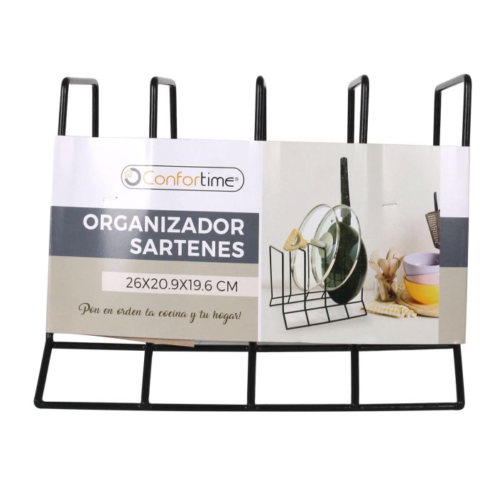 Organizador de sartenes Confortime 26x20.9x19.6 cm negro (12 Unidades) 1 Organizador de sartenes Confortime 26x20.9x19.6 cm negro (12 Unidades) 1