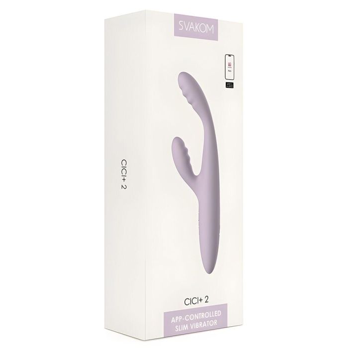 Vibrador Doble Estimulación Svakom Lila 1 Vibrador Doble Estimulación Svakom Lila 1