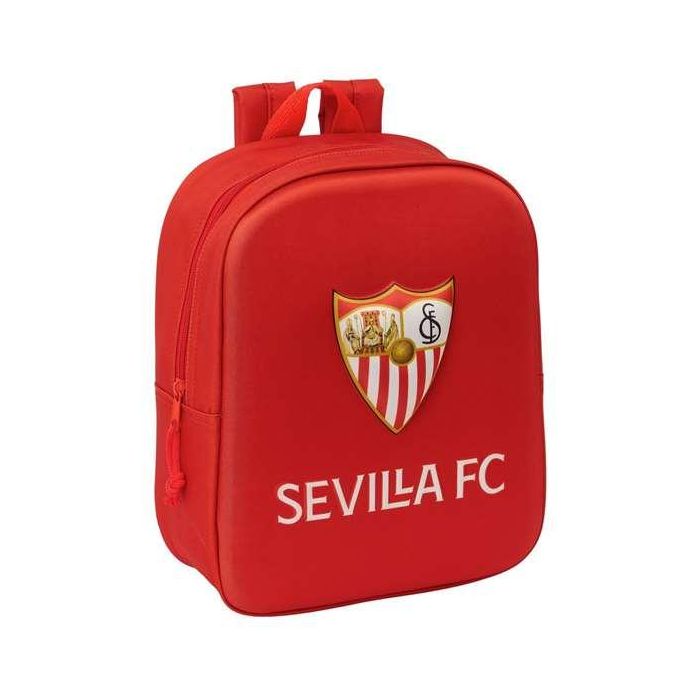 Safta Mochila Guardería 3D Bolsillo Red Sevilla FC 22x27x10 cm