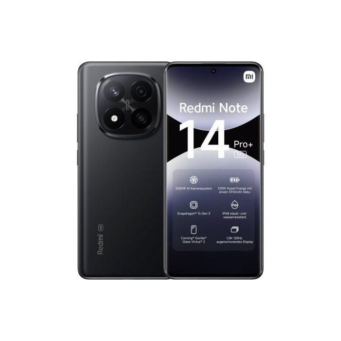 Smartphone Xiaomi Redmi Note 14 Pro+ 12GB/ 512GB/ 6.67"/ 5G/ Negro Smartphone Xiaomi Redmi Note 14 Pro+ 12GB/ 512GB/ 6.67"/ 5G/ Negro