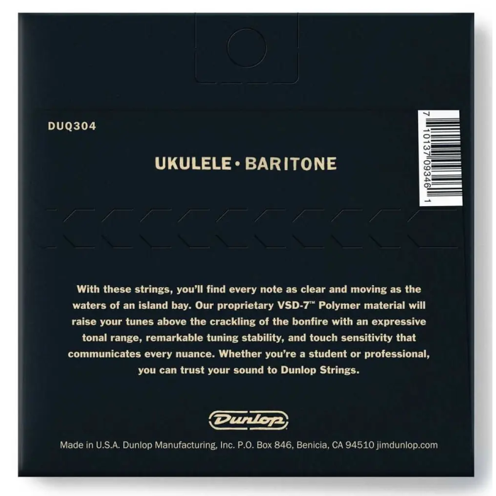 Dunlop Juego Cuerdas Ukelele Baritino VSD-7? Sonido Nítido Dulce y Expresivo 1