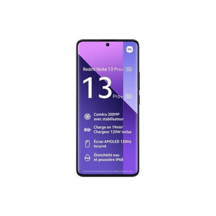 Xiaomi MZB0FFZEU Smartphone Redmi Note 13 Pro+ 5G 200MP OIS 6.67" AMOLED 1.5K 120Hz 8GB/256GB 120W Hypercarga IP68 Negro 1 Xiaomi MZB0FFZEU Smartphone Redmi Note 13 Pro+ 5G 200MP OIS 6.67" AMOLED 1.5K 120Hz 8GB/256GB 120W Hypercarga IP68 Negro 1