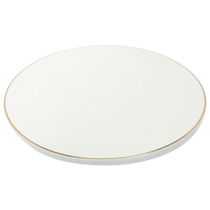 Home Deco Factory Pastelera Con Pie Lounge, ribete dorado, diámetro 30 cm altura 10 cm, ideal para eventos 2 Home Deco Factory Pastelera Con Pie Lounge, ribete dorado, diámetro 30 cm altura 10 cm, ideal para eventos 2