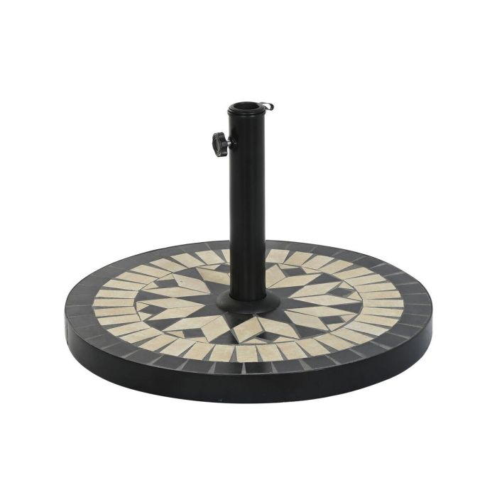 Base Parasol Terraza Y Jardin DKD Home Decor Negro Blanco 50 x 32.5 x 50 cm