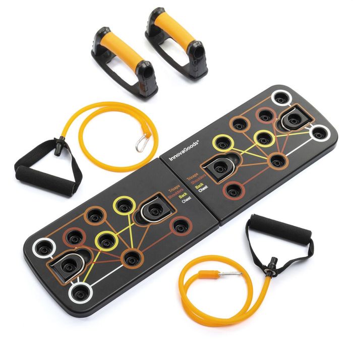 Tabla de Flexiones Push-Up con Bandas de Resistencia y Guía de Ejercicios Pulsher InnovaGoods 1
