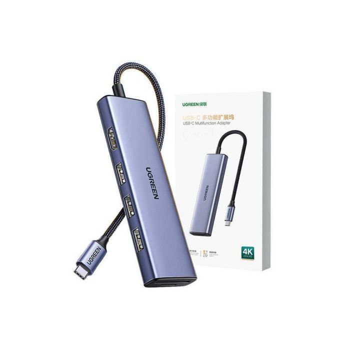 Ugreen 20956A Hub de Interfaz Usb Tipo C 5000 Mbit/S Plata 2