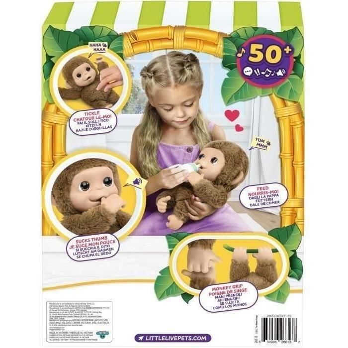 Moose 26558 Little Live Pets My Baby Monkey Interactivo, Reacciona al Tacto con Sonidos, +4 años 2 Moose 26558 Little Live Pets My Baby Monkey Interactivo, Reacciona al Tacto con Sonidos, +4 años 2