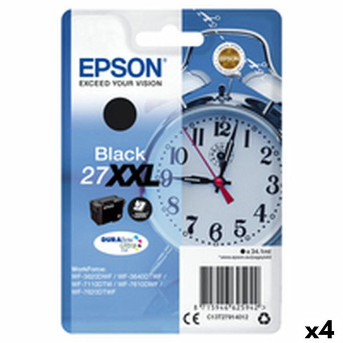Cartucho de Tinta Original Epson WF-3000 7000 - Nº27XXL Negro (4 Unidades) 0 Cartucho de Tinta Original Epson WF-3000 7000 - Nº27XXL Negro (4 Unidades) 0