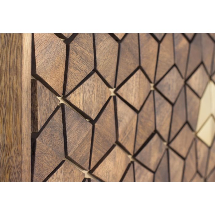 Giner y Colomer Librería de Madera de Mango Nogal con Detalles Dorados 3