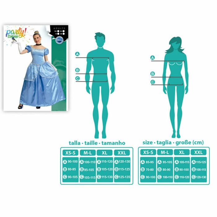Disfraz para Adultos Azul Princesa 2 Disfraz para Adultos Azul Princesa 2