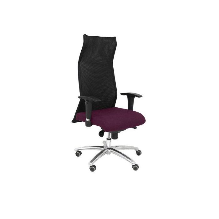 Sillon Piqueras Y Crespo Sahuco Xl Direccion Hasta 160 Kg Mecanismo Sincro Brazos Regulables En Altura Respaldo Malla Transpirable Negra Asiento A Medida Con Espuma Viscoelastica Y Tapizado Bali Morado