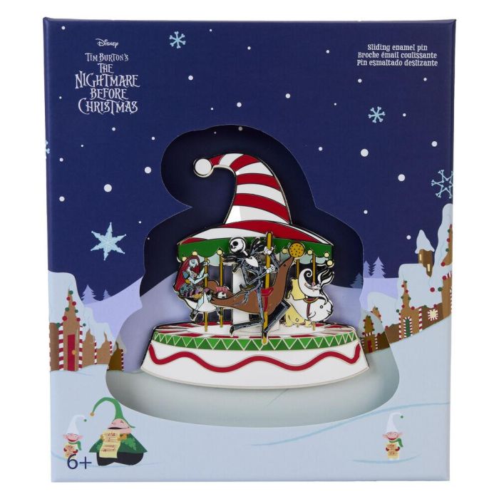 Loungefly Pin Town Carousel Pesadilla Antes de Navidad Disney 7,5cm