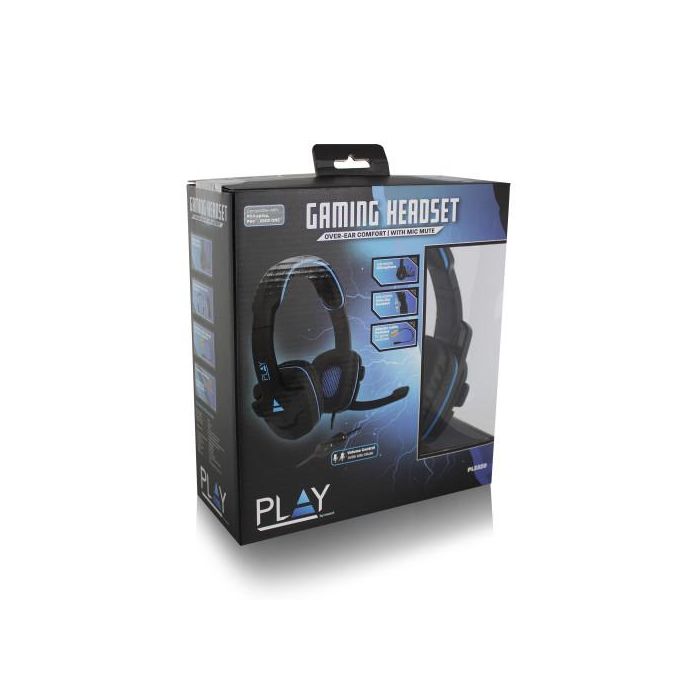 Ewent PL3320 Auriculares Gaming Diadema Alámbricos Over-Ear con Micrófono Boom Negro, 2 Conectores 3.5mm, Cable 1.5m 2