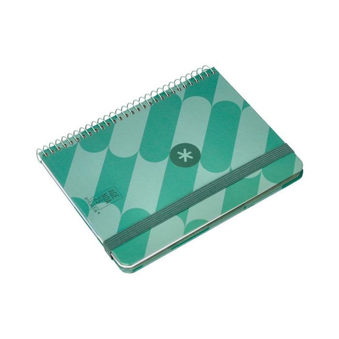 Agenda Espiral Antartik Pattern A6+ 2025 Semana Vista Color Verde Papel 80 gr 5