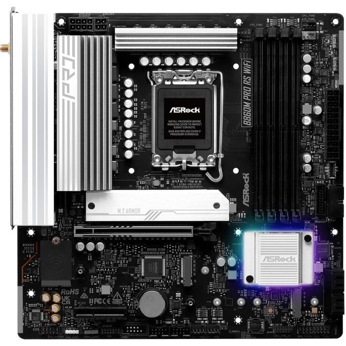 ASRock B860M Pro RS WiFi mATX HDMI/DP DDR5 Placa Base 1