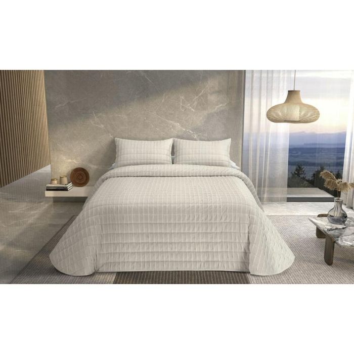 Colcha Pierre Cardin ONDAS Beige Cama de 180 (3 Piezas) 2 Colcha Pierre Cardin ONDAS Beige Cama de 180 (3 Piezas) 2