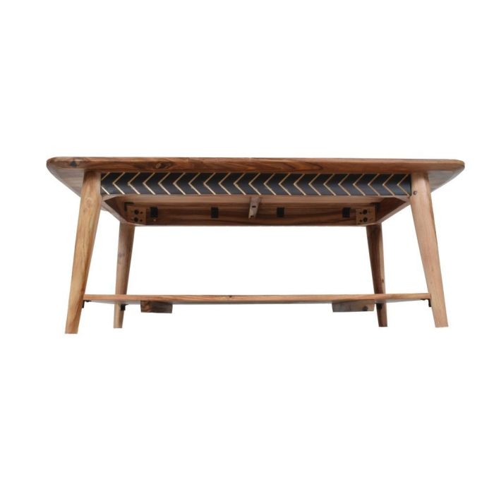 Mesa Centro Moderno DKD Home Decor Negro Natural 60 x 45 x 117 cm 5