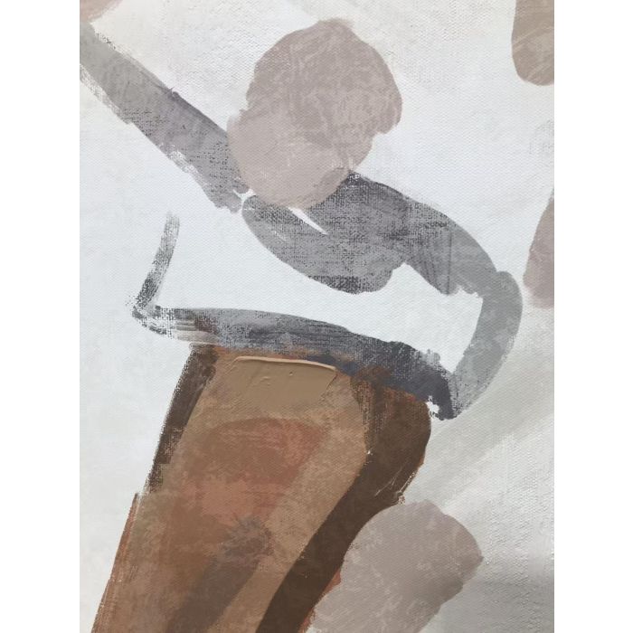 DKD Home Decor Cuadro Mujer Rayas Marron Blanco 4 x 120 x 90 cm (2 Unidades)