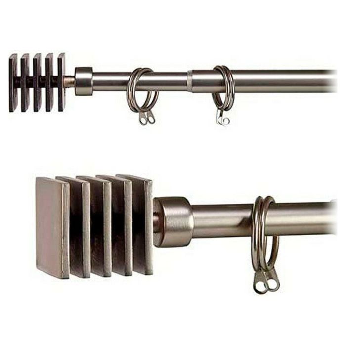 Giftdecor Barra Cortina 120-210 cm Hierro Plata (12 Unidades)