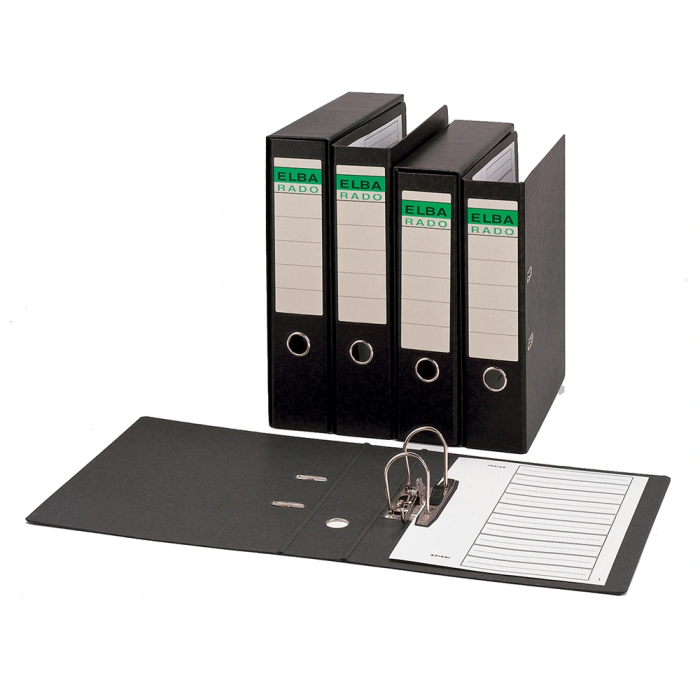 Elba Archivador de Palanca Rado Cartón Compacto Folio Lomo 80 mm Negro 1 Elba Archivador de Palanca Rado Cartón Compacto Folio Lomo 80 mm Negro 1