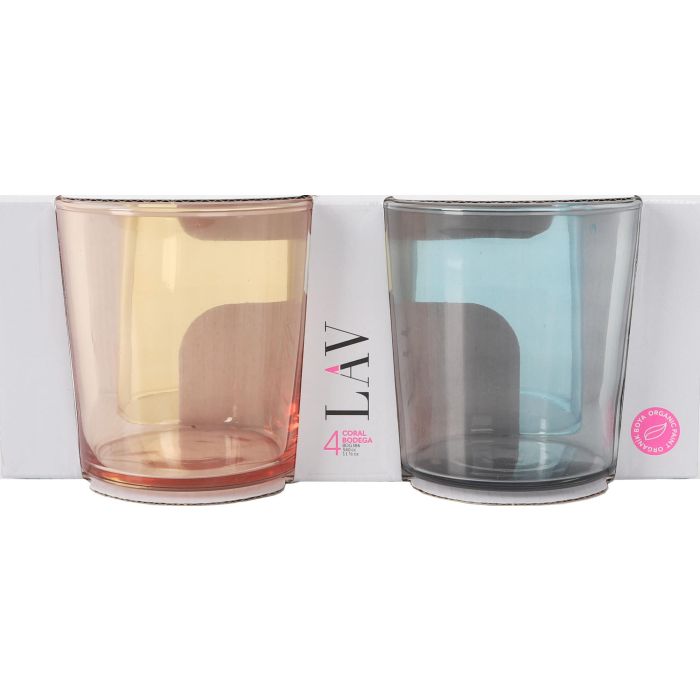 Set de 4 Vasos Pinta 340 cc Colores - LAV (6 Cajas) 1 Set de 4 Vasos Pinta 340 cc Colores - LAV (6 Cajas) 1