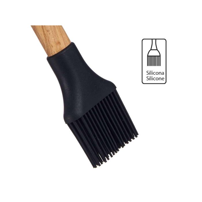 Pincel Cocina Silicona Mango Madera De Haya 28Cm Kinvara (48 Unidades) 3 Pincel Cocina Silicona Mango Madera De Haya 28Cm Kinvara (48 Unidades) 3