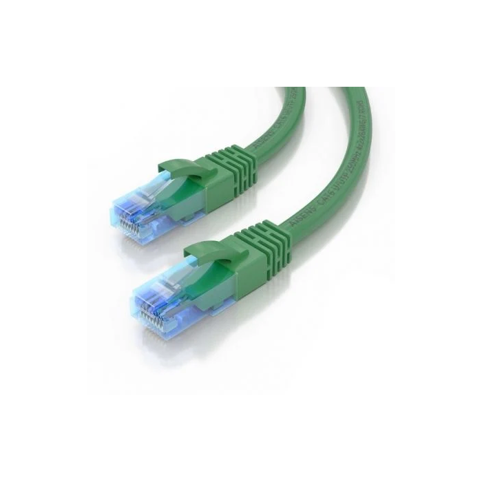 AISENS - CABLE DE RED LATIGUILLO RJ45 CAT.6 UTP AWG26 CCA, VERDE, 4.0M 2