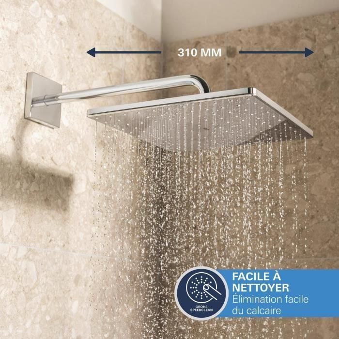 Conjunto de ducha empotrado - 1 chorro - Mezclador termostático - GROHE - 34881000 - Gris 5 Conjunto de ducha empotrado - 1 chorro - Mezclador termostático - GROHE - 34881000 - Gris 5