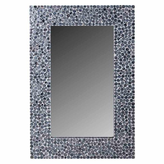 Espejo de pared Alexandra House Living Gris Crema 91 x 3 x 60 cm Rectangular