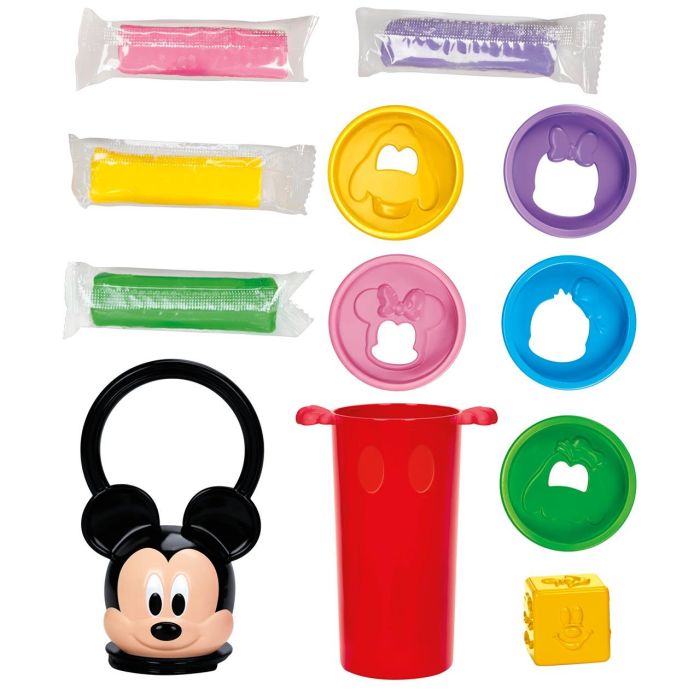 Hasbro Play-Doh Set de Juego Apila y Diviértete Disney Junior G2322 con 4 Barras de Plastilina, Mickey Mouse, para Niños +2 Años