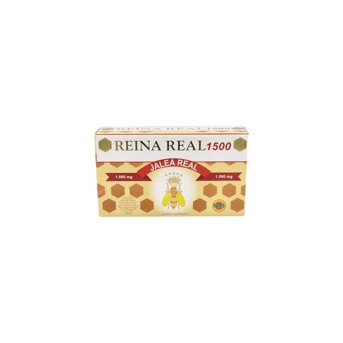 ROBIS Jalea Real 1500mg, 20 ampollas. Complemento alimenticio para agotamiento, estrés, convalecencia, y fatiga