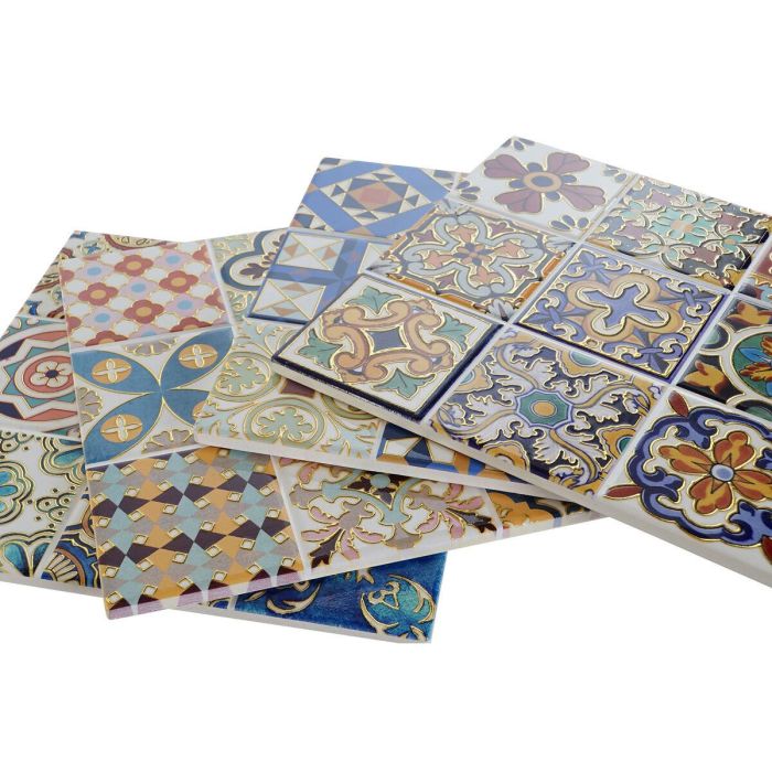 Salvamantel Arabe DKD Home Decor Multicolor Dorado 20 x 0.7 x 20 cm (4 Unidades) 2 Salvamantel Arabe DKD Home Decor Multicolor Dorado 20 x 0.7 x 20 cm (4 Unidades) 2