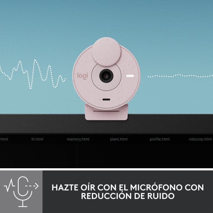 Webcam Logitech Brio 300 Rosado Full 2 Webcam Logitech Brio 300 Rosado Full 2