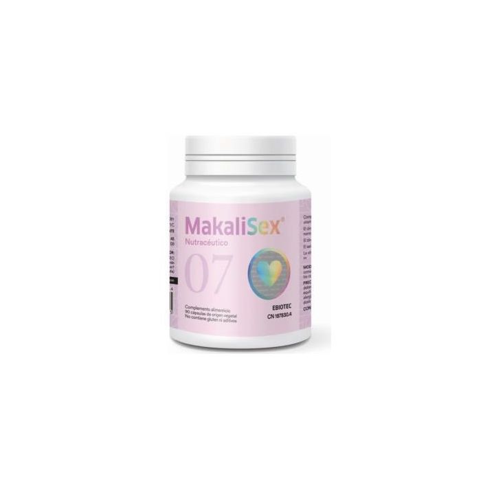 EBIOTEC Makalisex 90 Cápsulas. Maca, Zinc, Selenio, B12. Testosterona, Fertilidad, Energía. Sin Gluten. Vegano.