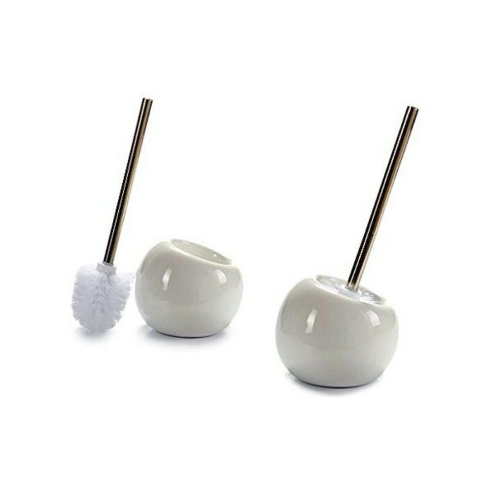 Escobilla para el Baño Cerámica Plateado Acero Inoxidable 15 x 33,5 x 15 cm 1 Escobilla para el Baño Cerámica Plateado Acero Inoxidable 15 x 33,5 x 15 cm 1