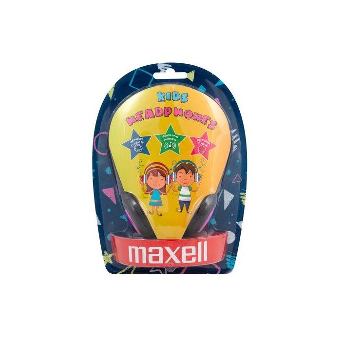 Maxell Auriculares Infantiles de Diadema Rosa Jack 3.5mm, Cable 1.2m